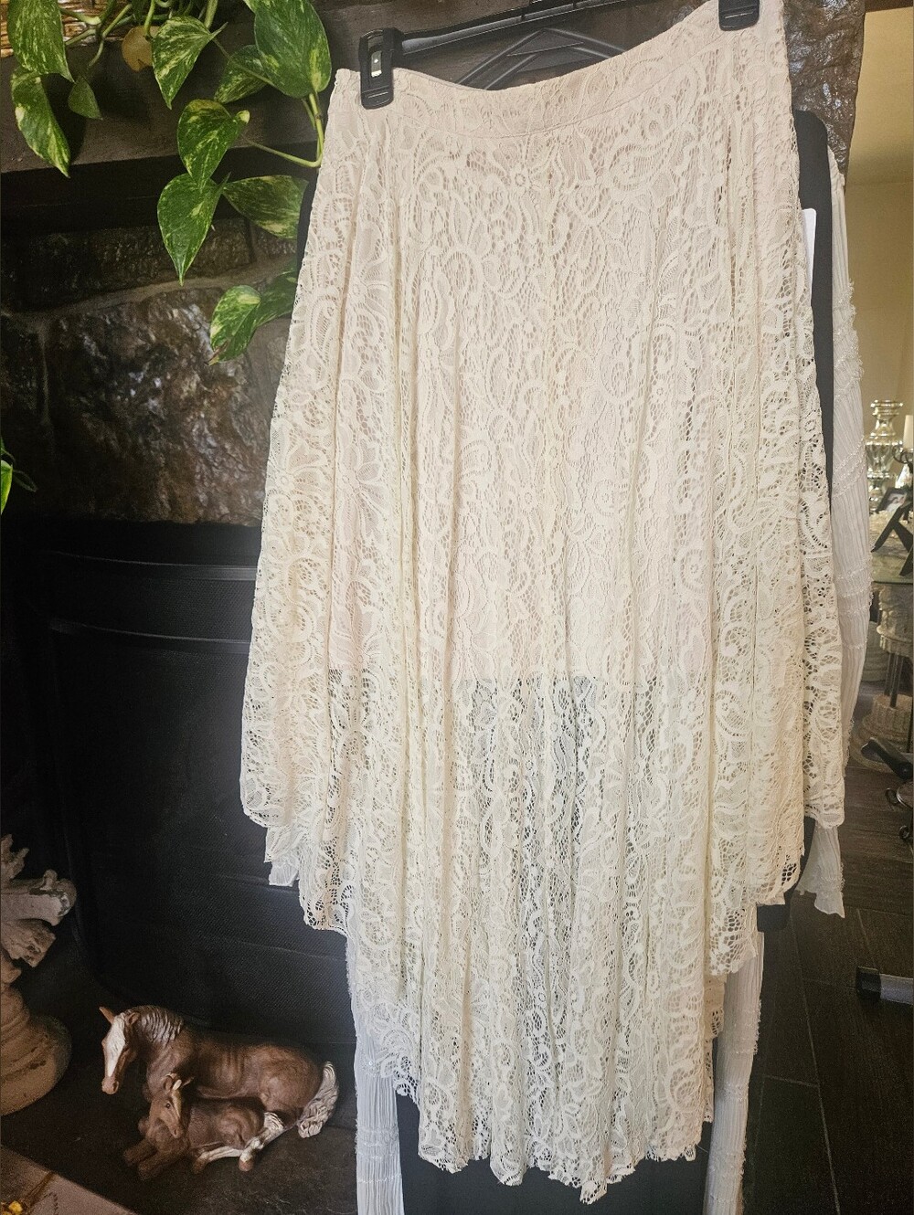 JoyFolie Lace Tiered Skirt - M - Picture 3 of 12